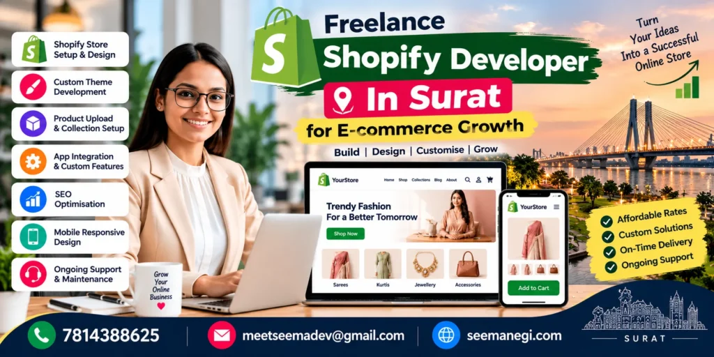 Freelance Shopify Developer In Surat Businesses For E-commerce Growth