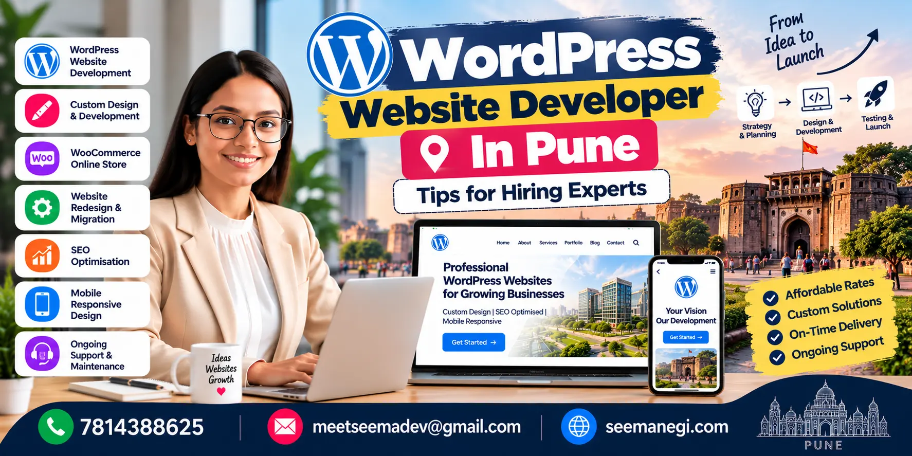 WordPress website developer in Pune helping businesses build responsive and SEO-friendly websites